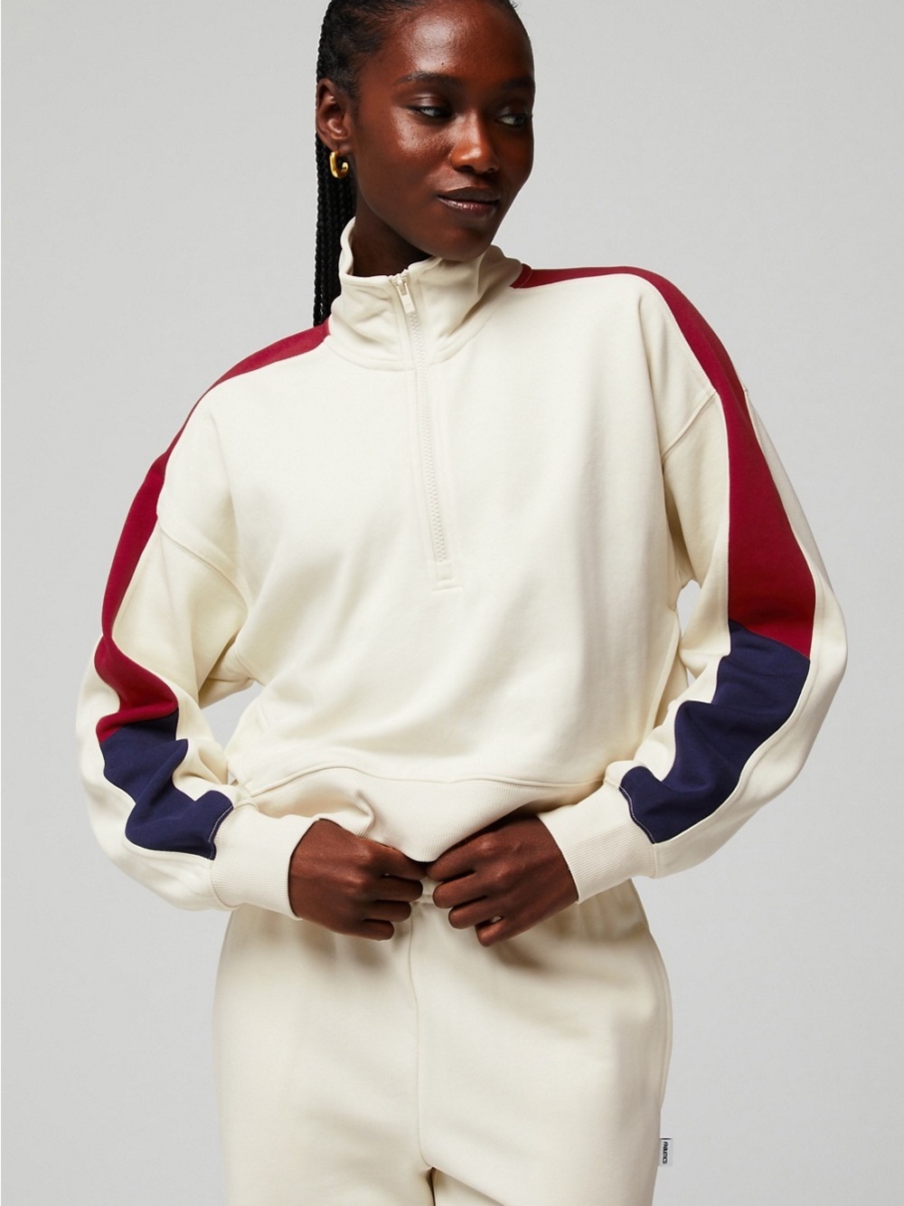 Fabletics Year Round Terry Half Zip Sweatshirt